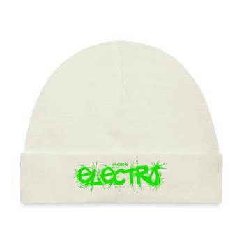 KIKKBEATZ "Electro" - Baby Premium Organic Mütze - Naturweiß - Vorne