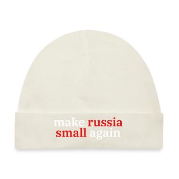 make russia small again - Baby Premium Organic Mütze - Naturweiß - Vorne