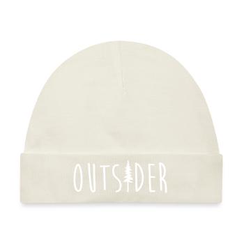 Außenseiter Outdoor sCamping Wandern Berg - Baby Premium Organic Mütze - Naturweiß - Vorne