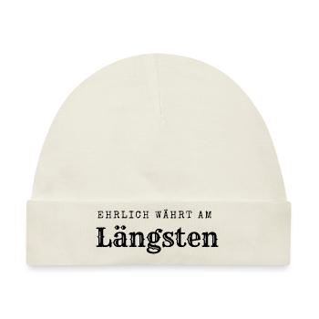 Ehrlich währt am längsten - Baby Premium Organic Mütze - Naturweiß - Vorne