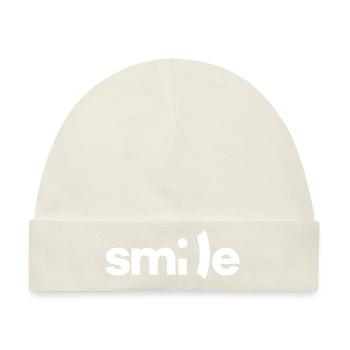 Smile - Baby Premium Organic Mütze - Naturweiß - Vorne
