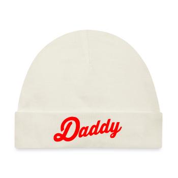 Daddy - Baby Premium Organic Mütze - Naturweiß - Vorne