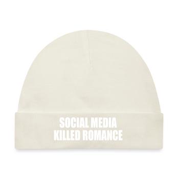 social media killed romance - Baby Premium Organic Mütze - Naturweiß - Vorne