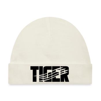 Tiger Krallen Kratzspuren - Baby Premium Organic Mütze - Naturweiß - Vorne