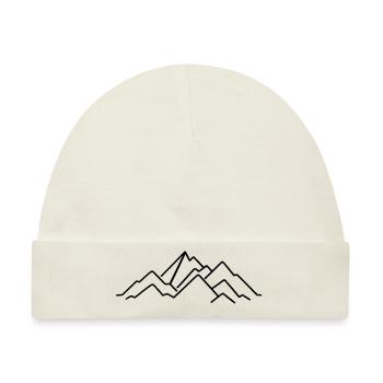 Gebirge Lineart - Baby Premium Organic Mütze - Naturweiß - Vorne