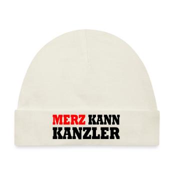 Merz kann kanzler - Baby Premium Organic Mütze - Naturweiß - Vorne