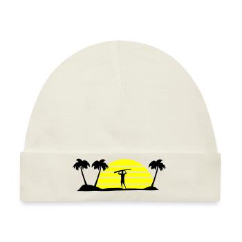 surfing - Baby Premium Organic Mütze - Naturweiß - Vorne