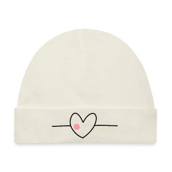 Stricken Stricken Häkeln Stricker - Baby Premium Organic Mütze - Naturweiß - Vorne