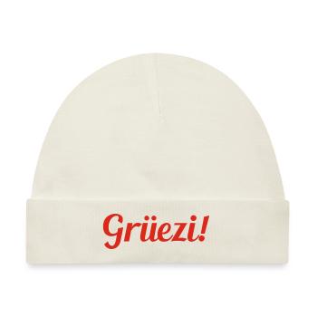 Grüezi - Schweiz - Switzerland - Swiss - Suisse - Baby Premium Organic Mütze - Naturweiß - Vorne