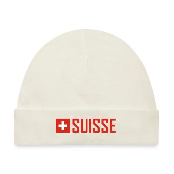 Schweiz - Flagge - Schwiiz - Suisse - Switzerland - Baby Premium Organic Mütze - Naturweiß - Vorne