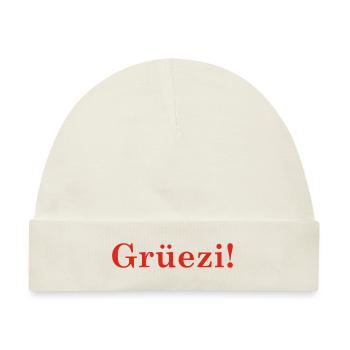 Grüezi - Schweiz - Switzerland - Swiss - Suisse - Baby Premium Organic Mütze - Naturweiß - Vorne