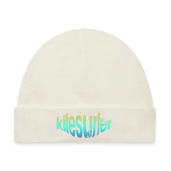 Kitesurfer in Schrift - Baby Premium Organic Mütze - Naturweiß - Vorne
