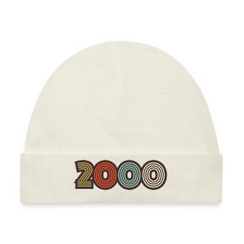2000 Retro Jahrgang - Baby Premium Organic Mütze - Naturweiß - Vorne