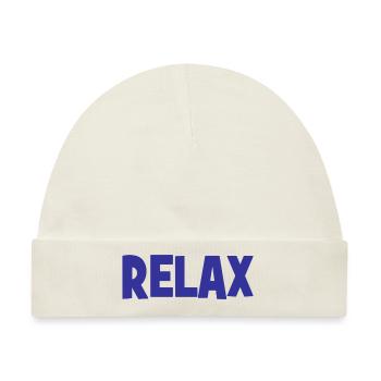 RELAX - Entspannen - Entspannung - chill - chillen - Baby Premium Organic Mütze - Naturweiß - Vorne