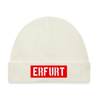 Erfurt - Thüringen - Slogan - Logo - Baby Premium Organic Mütze - Naturweiß - Vorne