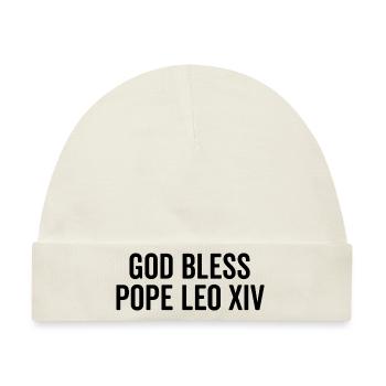Gott segne Papst Leo XIV. - Baby Premium Organic Mütze - Naturweiß - Vorne