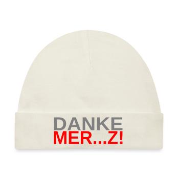 Danke Merz! - Baby Premium Organic Mütze - Naturweiß - Vorne