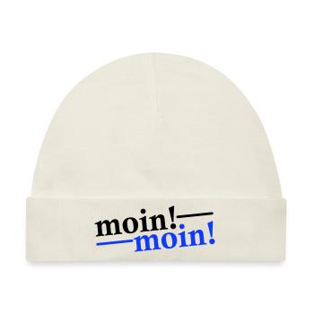 Moin Moin Gruß - Baby Premium Organic Mütze - Naturweiß - Vorne