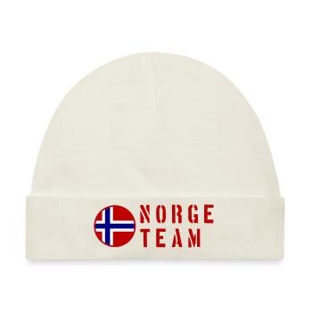 Norge Team Norwegen - Baby Premium Organic Mütze - Naturweiß - Vorne