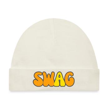 Modern Typography Cool Art Studio Brand Logo Swag - Baby Premium Organic Mütze - Naturweiß - Vorne