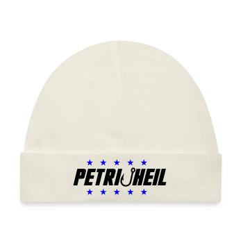 Petri Heil Angel Spruch - Baby Premium Organic Mütze - Naturweiß - Vorne