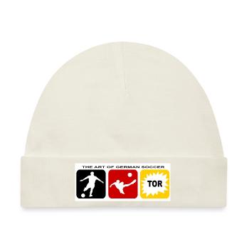 Fussball Deutschland Trikot Uniform Soccer - Baby Premium Organic Mütze - Naturweiß - Vorne