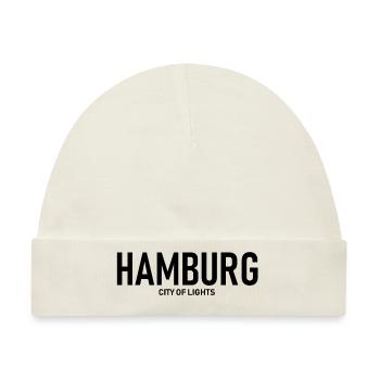 Hamburg - City of Lights - Alster - Hansestadt - Baby Premium Organic Mütze - Naturweiß - Vorne