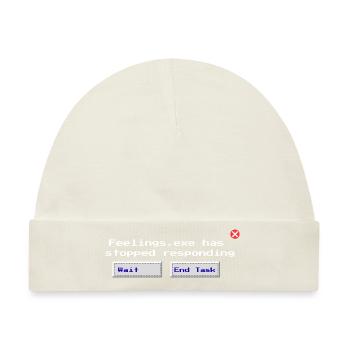 Feelings.exe reagiert nicht mehr – Glitched Sad - Baby Premium Organic Mütze - Naturweiß - Vorne
