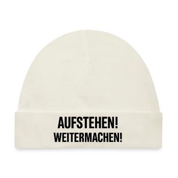Aufstehen weitermachen - Baby Premium Organic Mütze - Naturweiß - Vorne