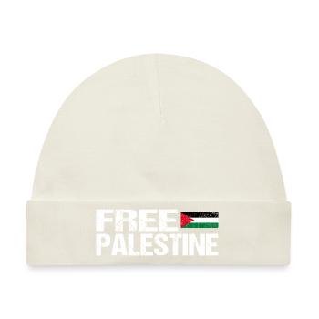 Free palestine - Baby Premium Organic Mütze - Naturweiß - Vorne