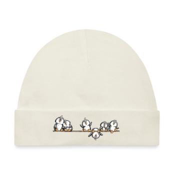 Pinguine Team Antarktis Tierhumor Cartoon - Baby Premium Organic Mütze - Naturweiß - Vorne