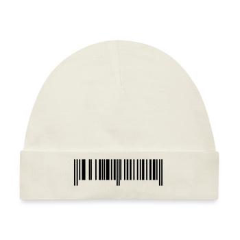 Barcode - Strichcode - Baby Premium Organic Mütze - Naturweiß - Vorne