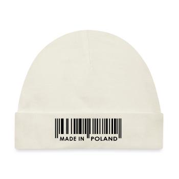 Made in Poland / Polen - Baby Premium Organic Mütze - Naturweiß - Vorne