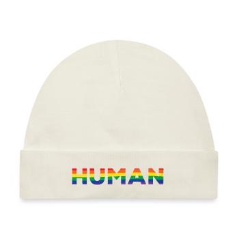 Human LGBT Geschenk - Baby Premium Organic Mütze - Naturweiß - Vorne