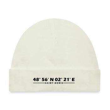 Saint-Denis Koordinaten - Baby Premium Organic Mütze - Naturweiß - Vorne