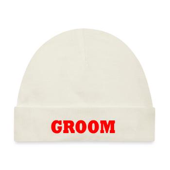 Groom - Baby Premium Organic Mütze - Naturweiß - Vorne