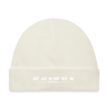 Mobile Koordinaten - Baby Premium Organic Mütze - Naturweiß - Vorne
