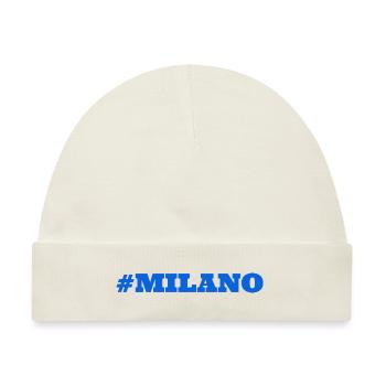 #Milano Mailand Milan - Baby Premium Organic Mütze - Naturweiß - Vorne