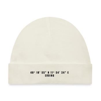 Erding Bayern Koordinaten - Baby Premium Organic Mütze - Naturweiß - Vorne