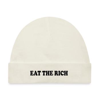 Eat the rich - Baby Premium Organic Mütze - Naturweiß - Vorne