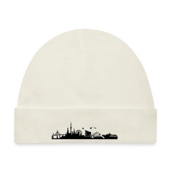 Skyline Hansestadt Hamburg | HH | Stadt - Baby Premium Organic Mütze - Naturweiß - Vorne