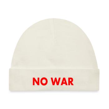 No war - Baby Premium Organic Mütze - Naturweiß - Vorne