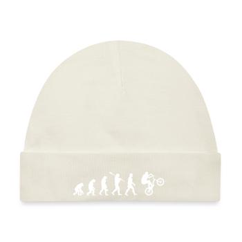 BMX - Evolution des Menschen / Darwin - Baby Premium Organic Mütze - Naturweiß - Vorne