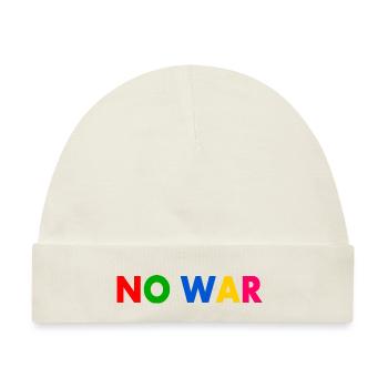 No war - Baby Premium Organic Mütze - Naturweiß - Vorne