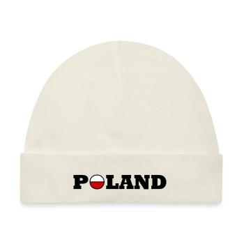 Poland / Polen - Baby Premium Organic Mütze - Naturweiß - Vorne
