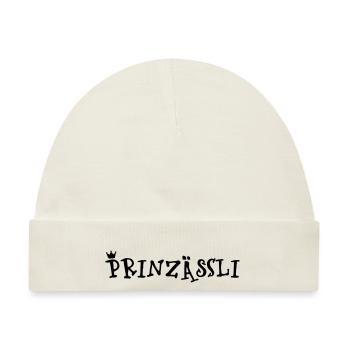Schweizerdeutsch Prinzessin - Prinzässli - Baby Premium Organic Mütze - Naturweiß - Vorne