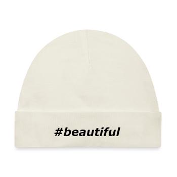 #beautiful - Baby Premium Organic Mütze - Naturweiß - Vorne