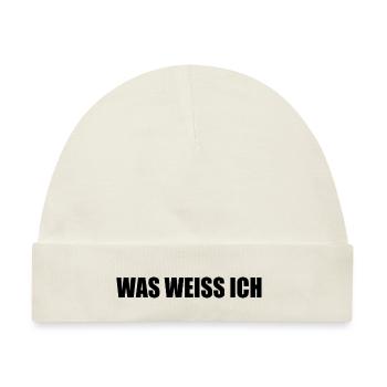 Was weiss ich - Baby Premium Organic Mütze - Naturweiß - Vorne