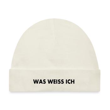 Was weiss ich - Baby Premium Organic Mütze - Naturweiß - Vorne
