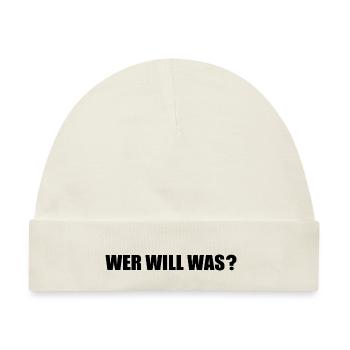 Wer will was - Baby Premium Organic Mütze - Naturweiß - Vorne